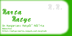 marta matye business card